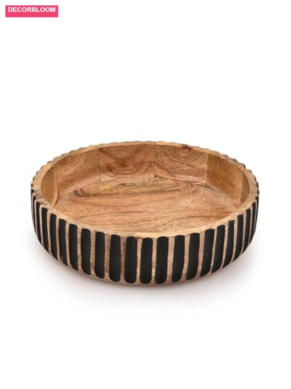Mango Wood Decorative Bowl Handmade Rustic Home Decor Key Candy Smudge Bowl 10in